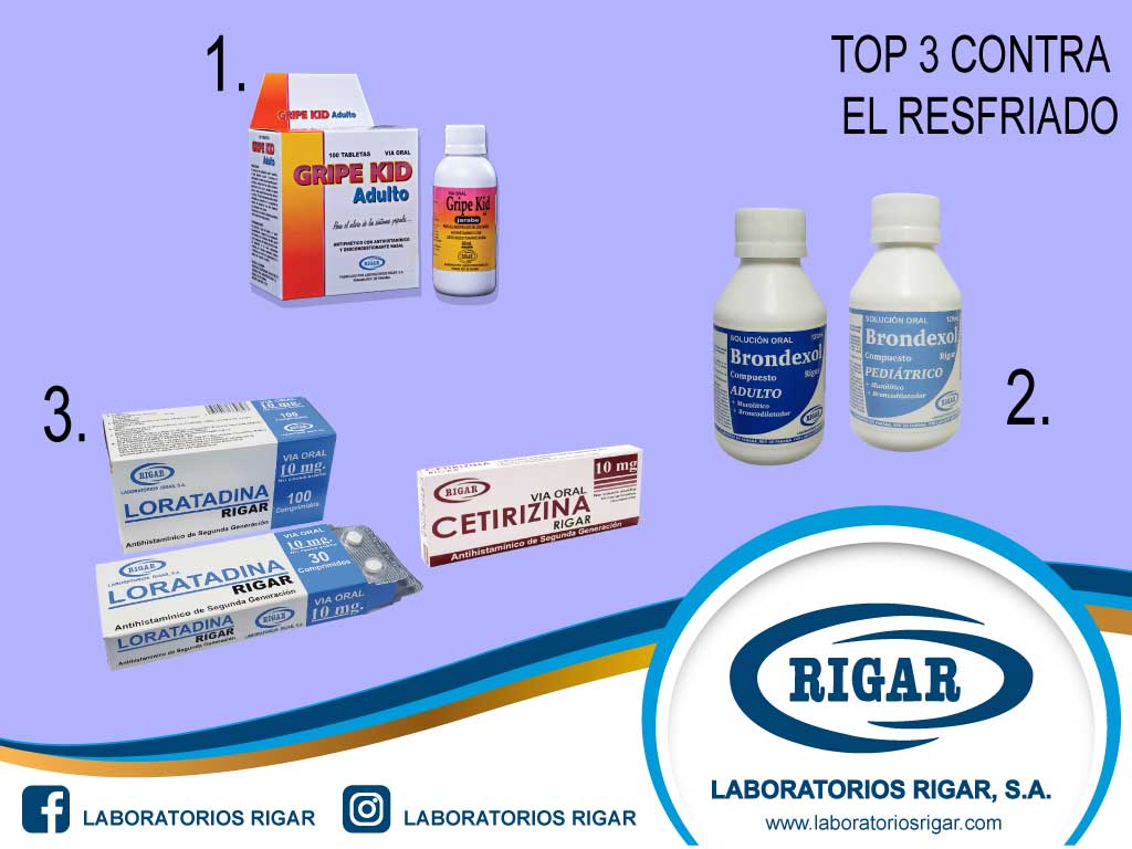 Top 3 medicamentos contra el resfriado